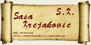 Saša Krejaković vizit kartica
